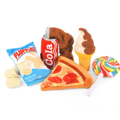 KINGHON Eco-friendly Machine washable Cute Pet Sound toy Snack Bag Durable Plush Chew Toy Chips Puzzle Squeaky Dog Toys