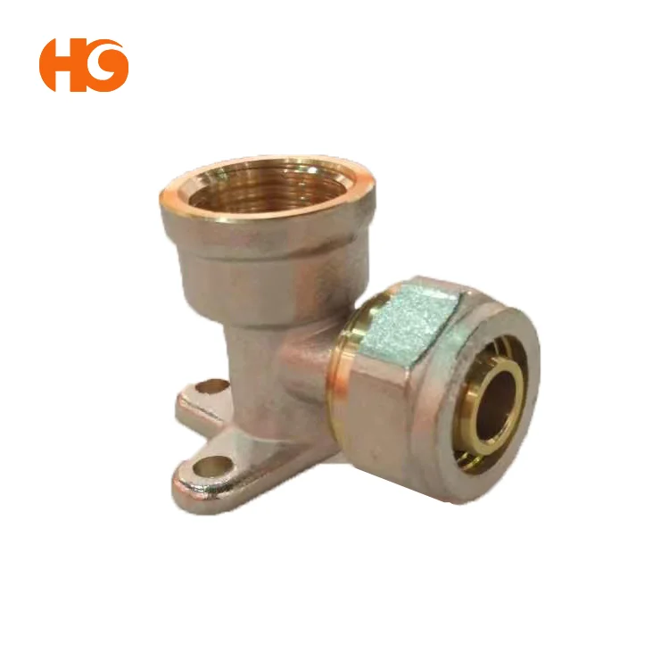 
Brass Pex Copper Fitting Compression for Pex Wall-Plated Female Elbow 90 Degree Fittings from Yuhuan China 