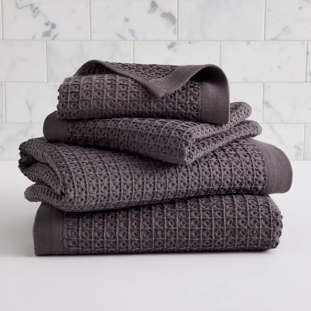 China supplier hot selling high quality organic super soft quick drying custom logo 100% cotton waffle bath towel
