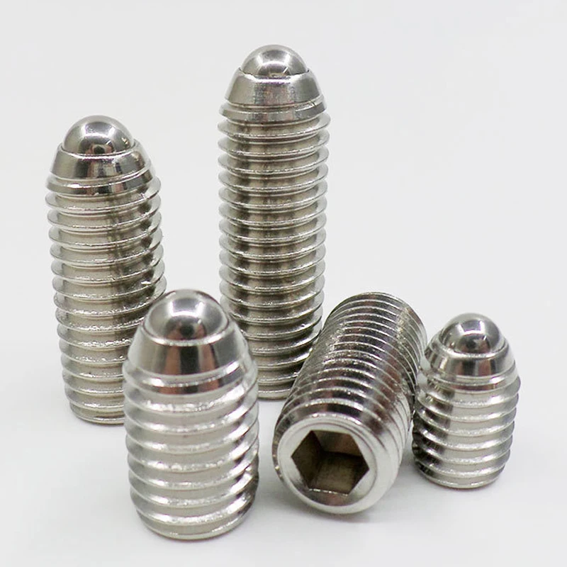 Hex Socket Ball-Ended Headless Thrust Screws with a Round Ball