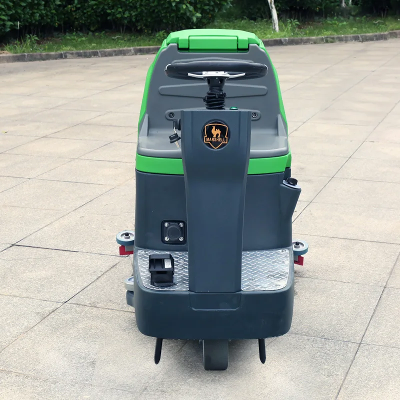 high efficiency electric walk behind ceramic tile floor scrubber cleaning machine