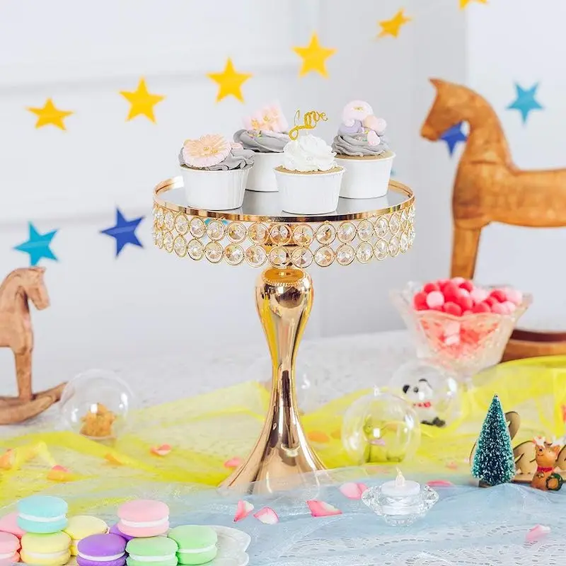 Wedding Crystal Decoration Table Dessert Stand Metal Cake Stand Set For Party Wedding Birthday Eco-friendly