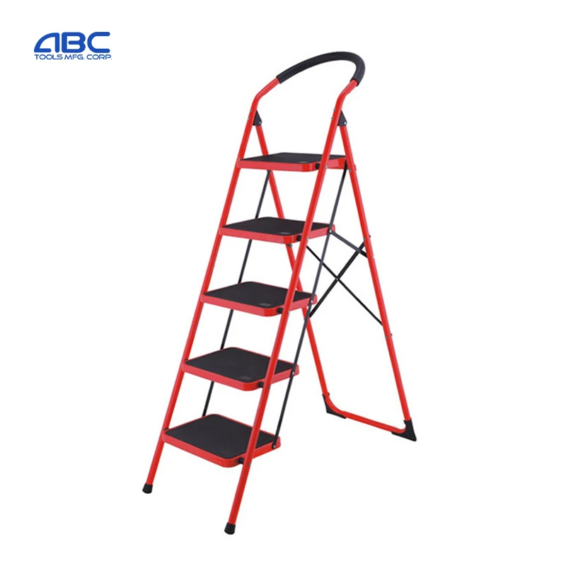Household Foldable Step Steel Ladder,Matel Step Stool,Folfing Galvanized Steel Ladder Chair