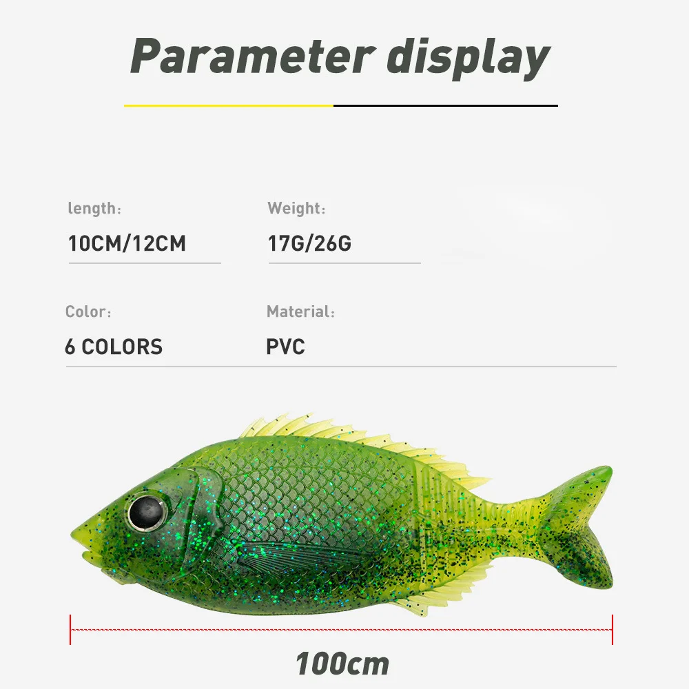 Wholesale 10cm/17g 12cm/26g Soft Fishing Lures Slow Sinking Wobbler Pollock Swimbait Bionic Swim Bait Made Lead Metal Streams