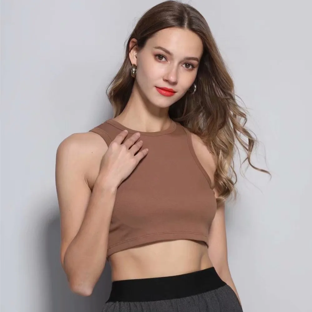 Hemp women vest organic cotton Custom ladies fashion sports wear gym bamboo organic tank tops Women sports vest