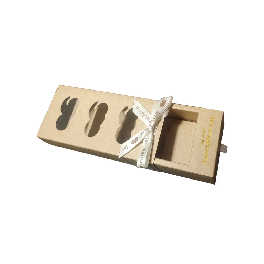Custom Design Printed Kraft Paper Boxes With Window Cardboard Paper Boxes For Packaging
