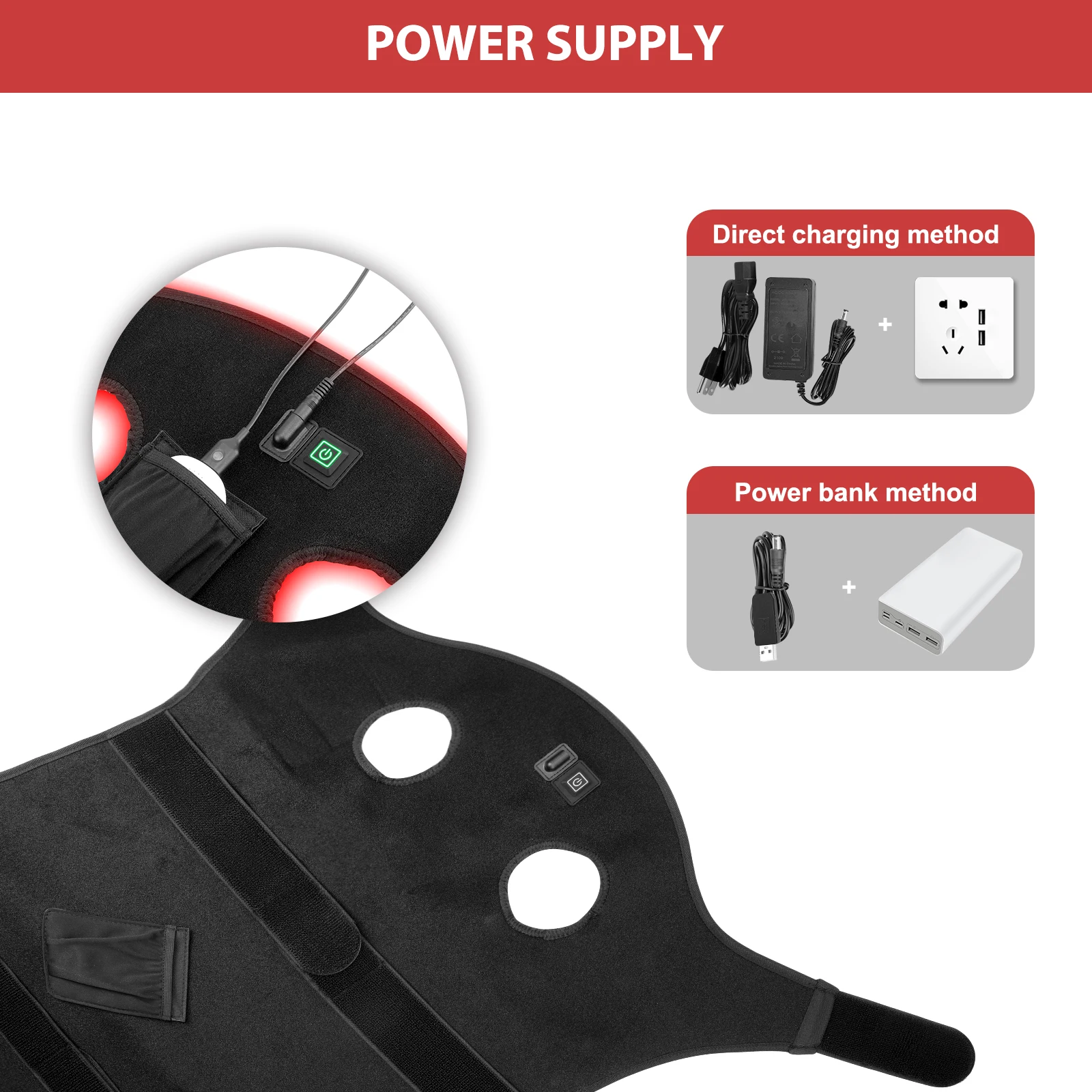 Anredar low EMF Equine infrared red light therapy poll cap neck therapy belt horse for pain relief