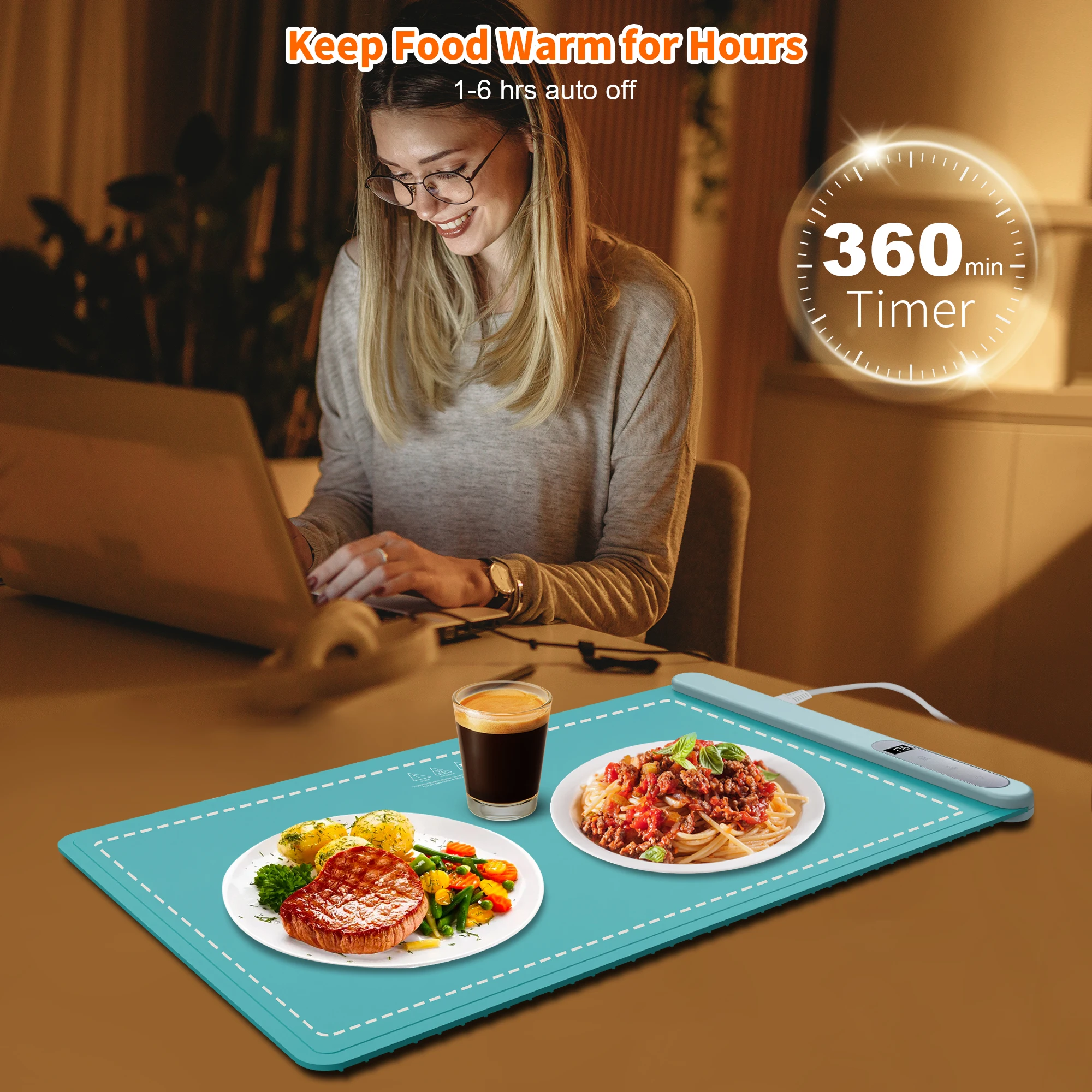 portable roll up hot plates silicone electric warming trays for food