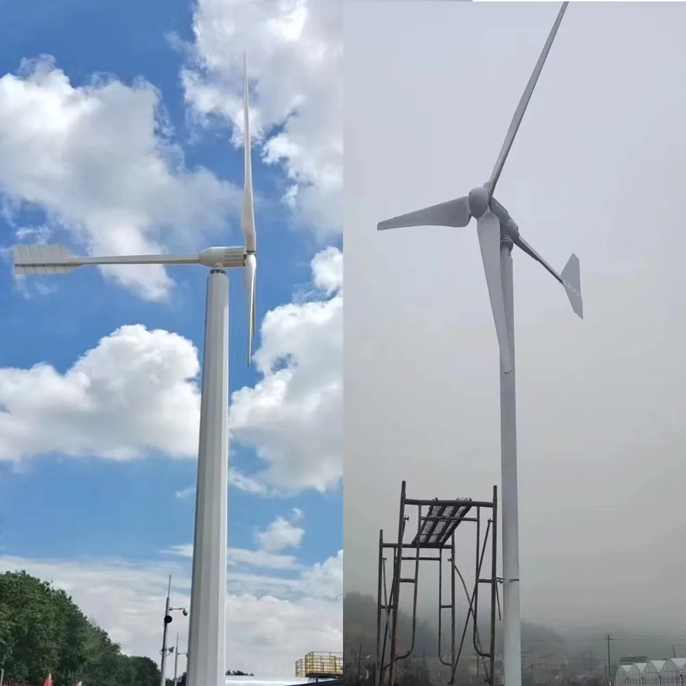 Ветровая турбина с горизонтальной осью небольшая ветряная TL-DL-30KW Ветряная и солнечная дополнительная уличная лампа