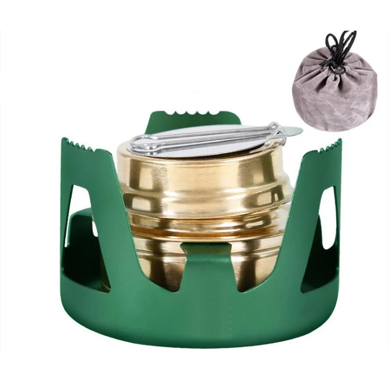 Hot Sell Outdoor Camping Hiking Burner Mini Portable Alcohol Windproof Cooking Stove