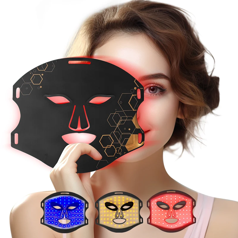 Hot Selling 3 Colors Flexible Silicone Led Mask Light Therapy For Skin Care Rejuvenation