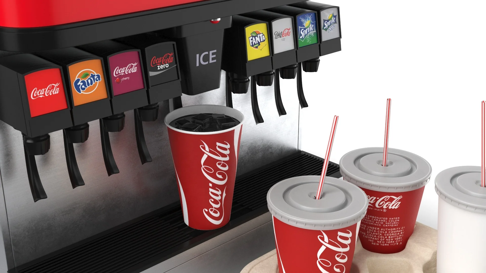 6/8 Flavor Soda Fountain Ice and Beverage Equipment Soda Dispenser