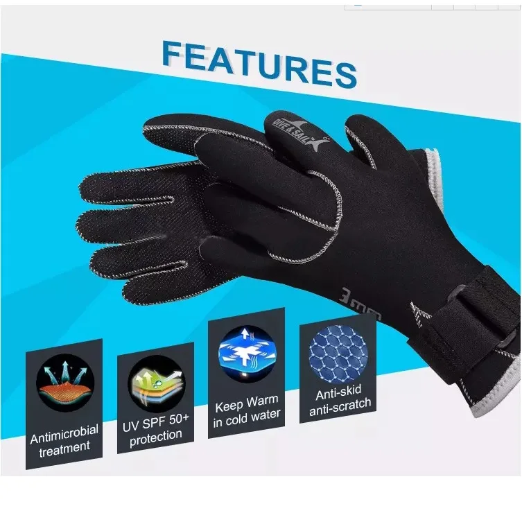 wholesale diving equipment soft neoprene scuba diving gloves
