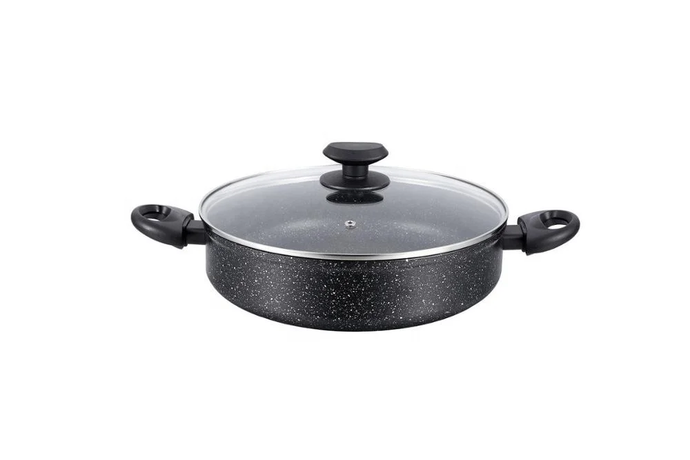 Non-stick Induction Bottom Coating Casserole Die Pot Casting Aluminium Cookware Sets Color Box or Color Sleeve Hole Induction