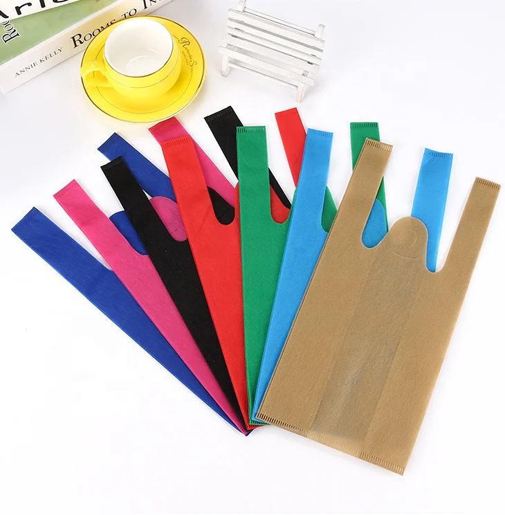 PP non-woven t-shirt bag 45gsm 15*30*10cm white or by your order