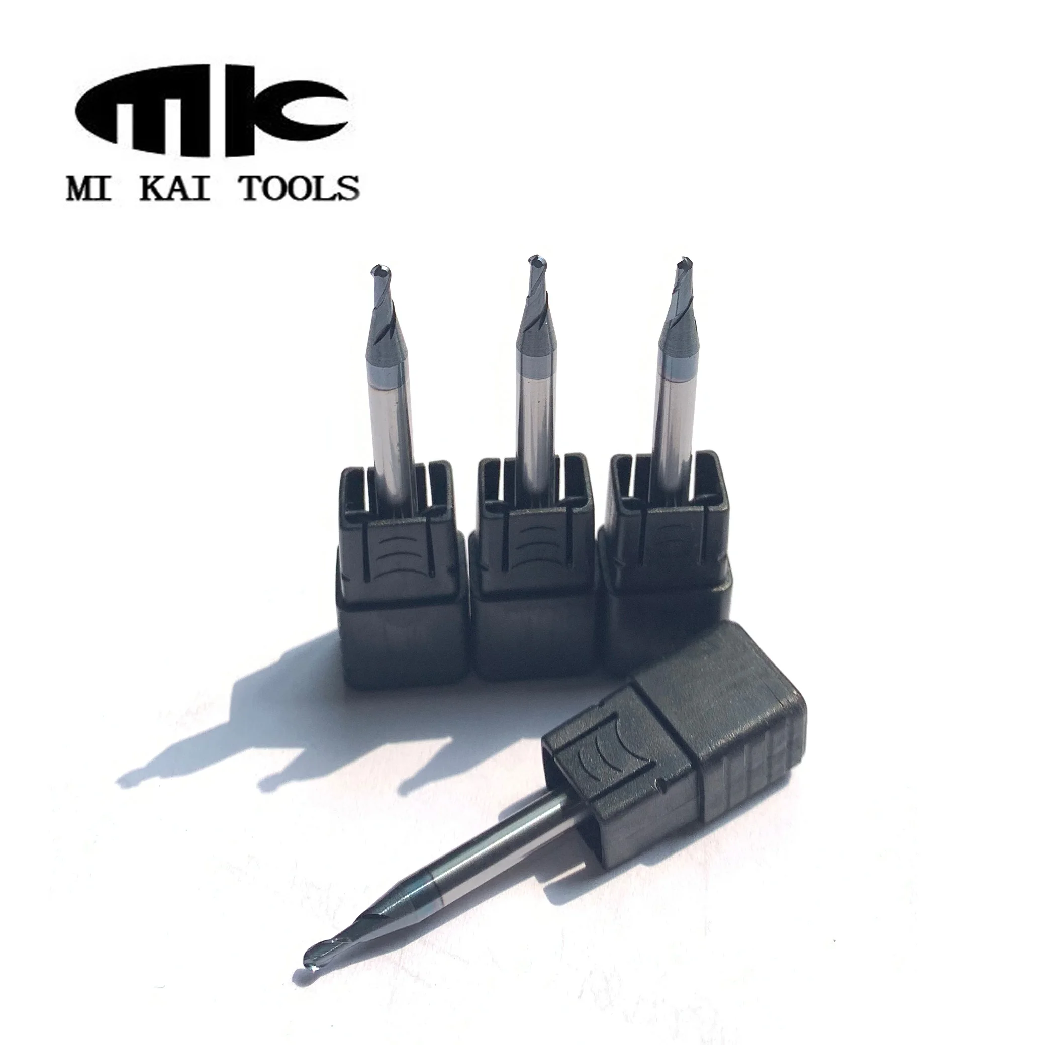 Solid Carbide Spherical 1mm Ball Nose End Mill Cutters For Aluminum