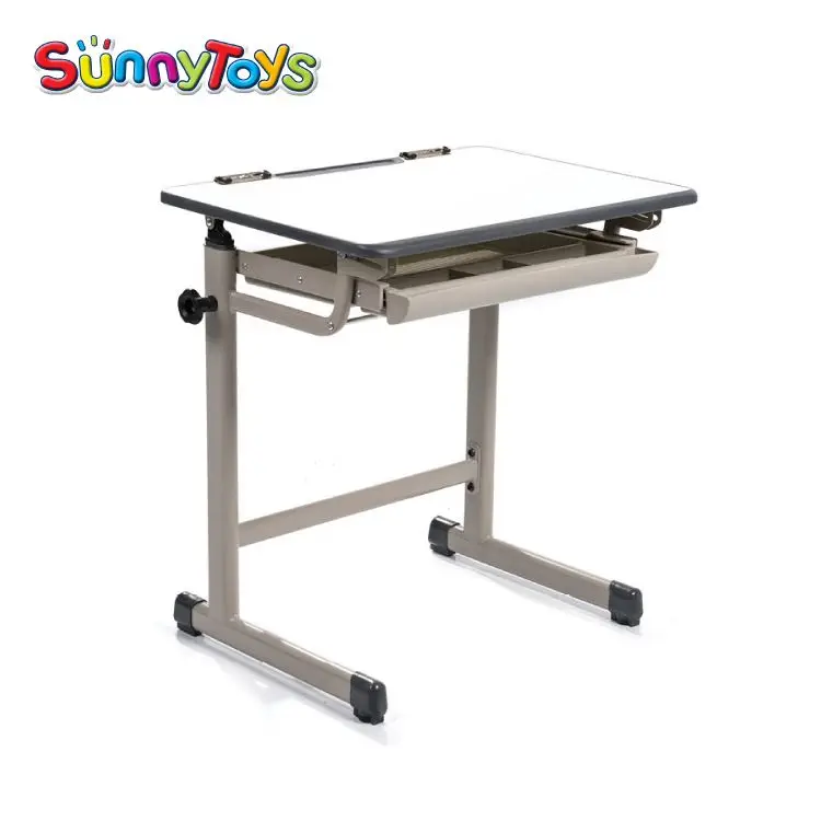 Hot Sale School Furniture Wood Four Students primary school desk set 2 setter student tables and chair school