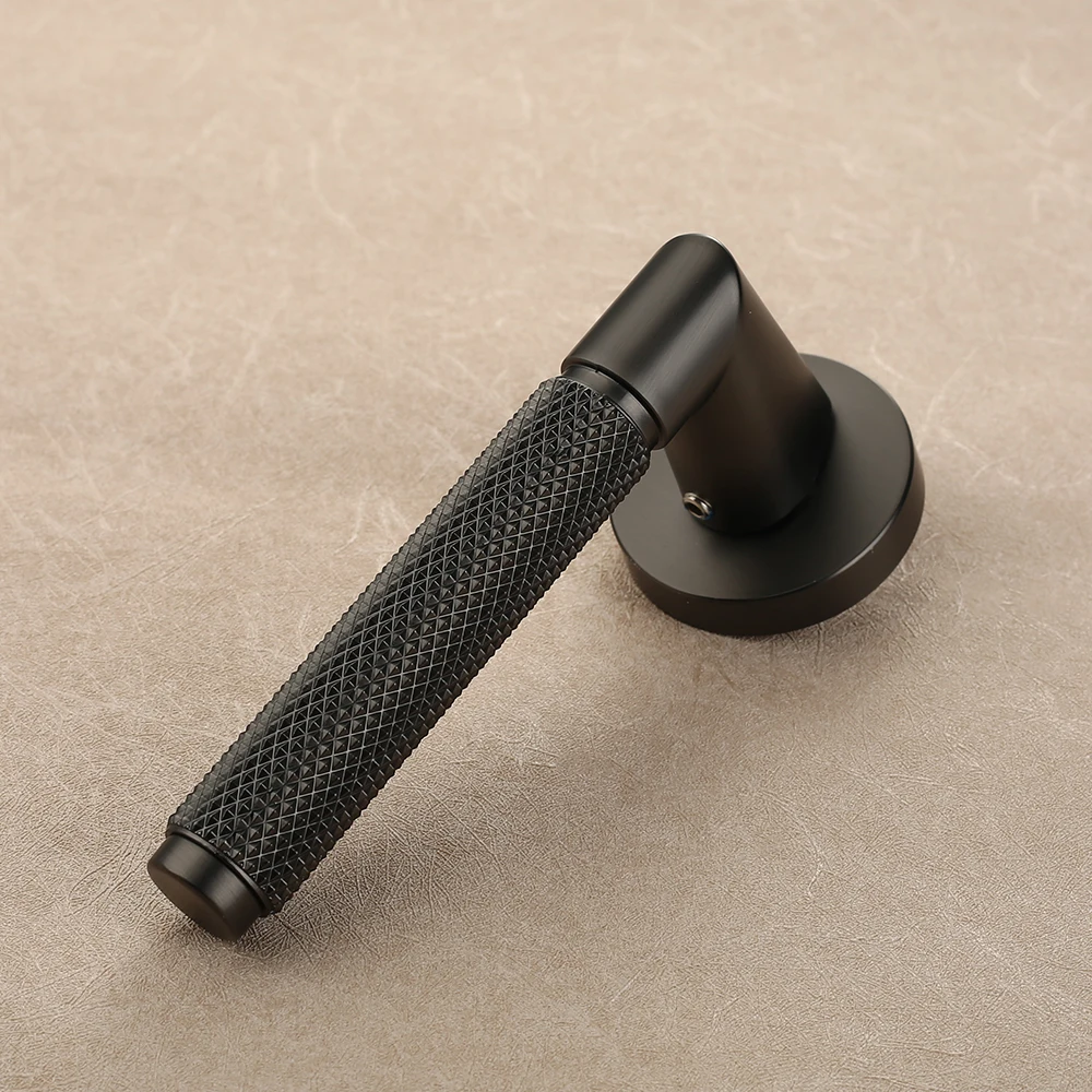 Filta Gold Door Handle Luxury Knurled  Interior Door Lever Handle