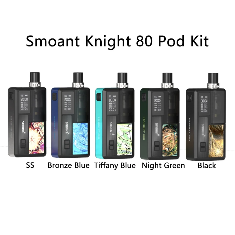 2020 Hot Sell Smoant Knight 80 Pod Kit 4ml / 2ml  Box Mod 18650 Cell