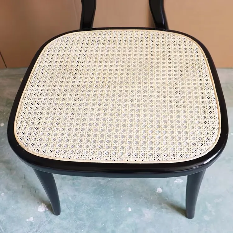 High-Grade Retro Solid Wood Rattan Dining Chair Nordic Luxury Style for Hotels Restaurants Cafes  furniture