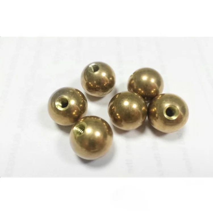 1' 25.4mm 15.8mm VINTAGE BRASS BALL KNOB END - CANE TOPPER - WALKING STICK