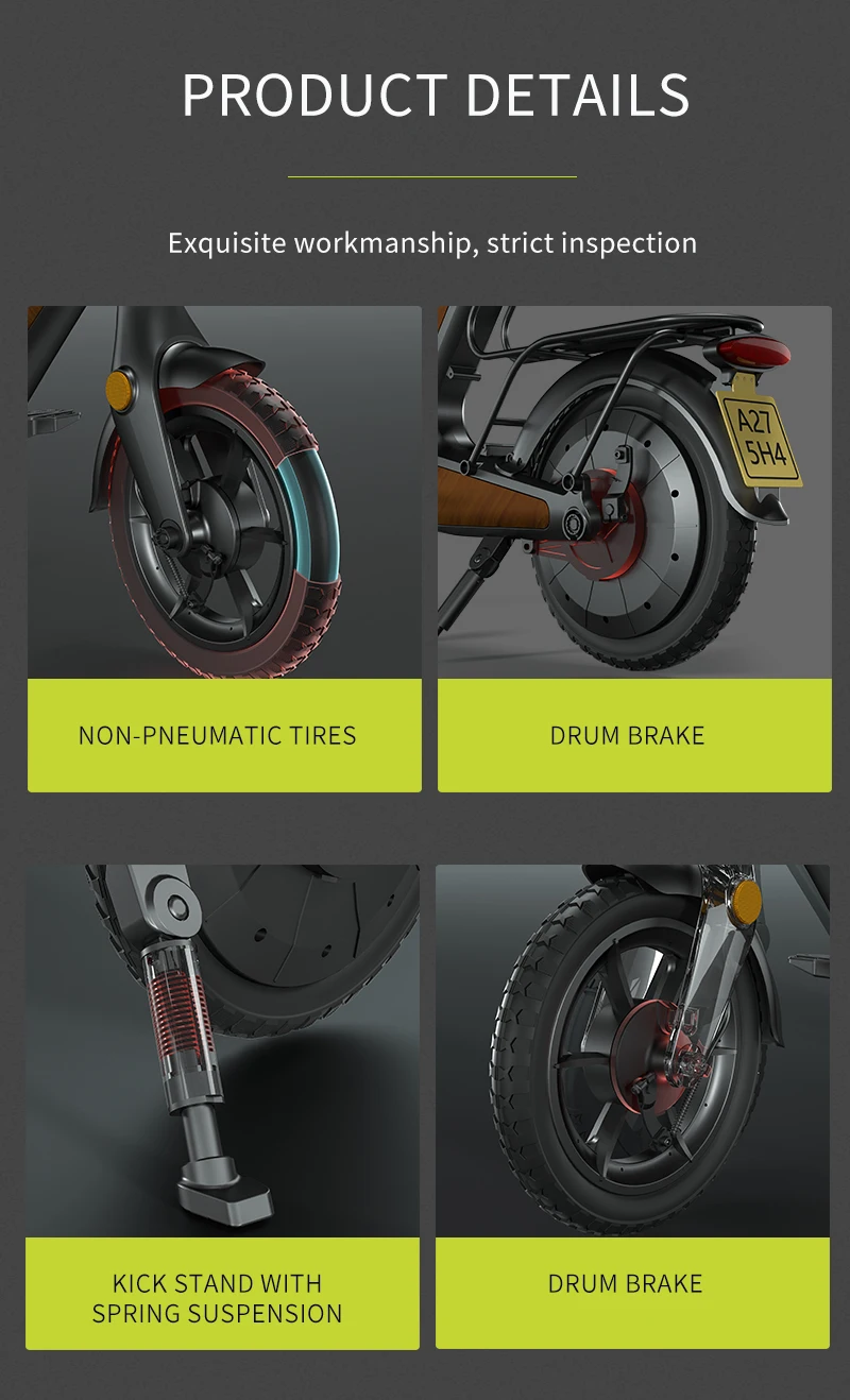 Ready to Ship Elekttische Scooter Max Speed 25KM Max Range 45KM Removable Battery Controller E Biciletta Bike