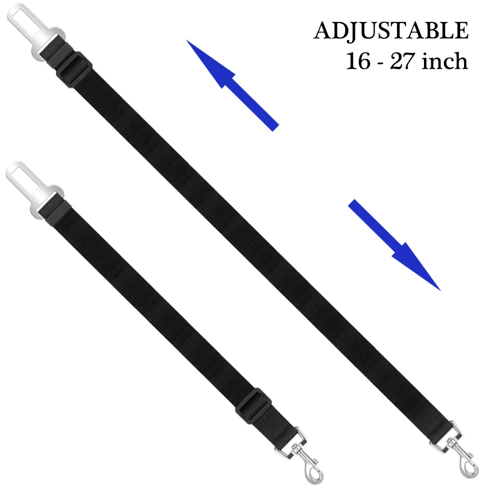 Premium Wholesale Luxurious Pet Car Safety Belt: Adjustable, Durable, Metal Buckle, with Safety Leash for Travel