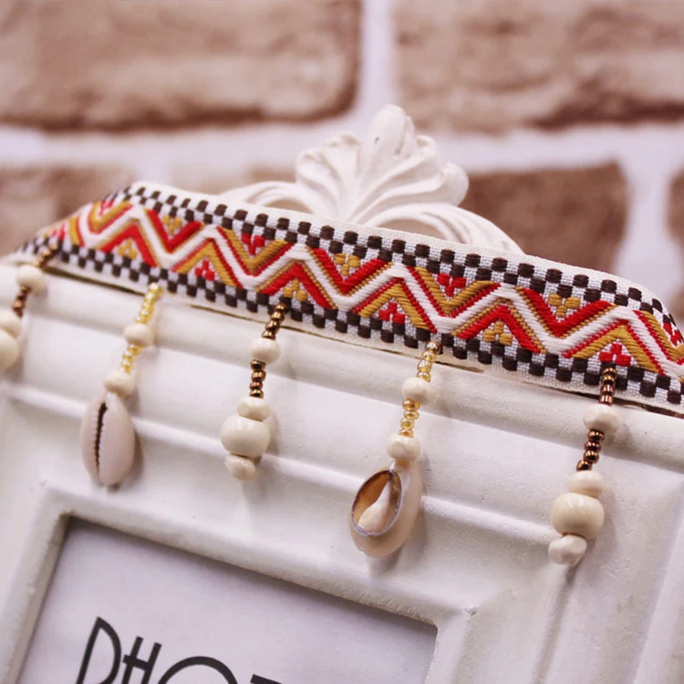 Commercial New Style National Style Ribbon Shell Nail Bead Lace DIY Clothing Accessories Lace