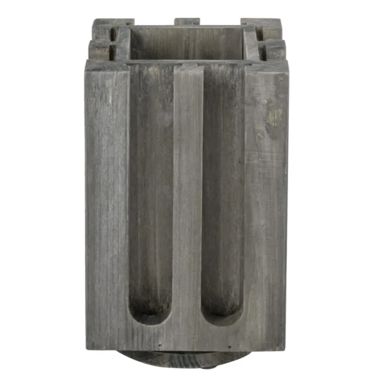 Vintage Gray Wood Rotating Coffee Capsules Pods Holder Espresso Pod Stand Carousel Dispenser Rack Holds 40 Capsules