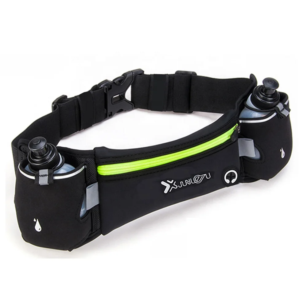 Marathon Dual Pocket Running Bag Trail Running Waist Belt For Phone Unisex Sports Fanny Pack Fitness Waist Pack Water Bottle