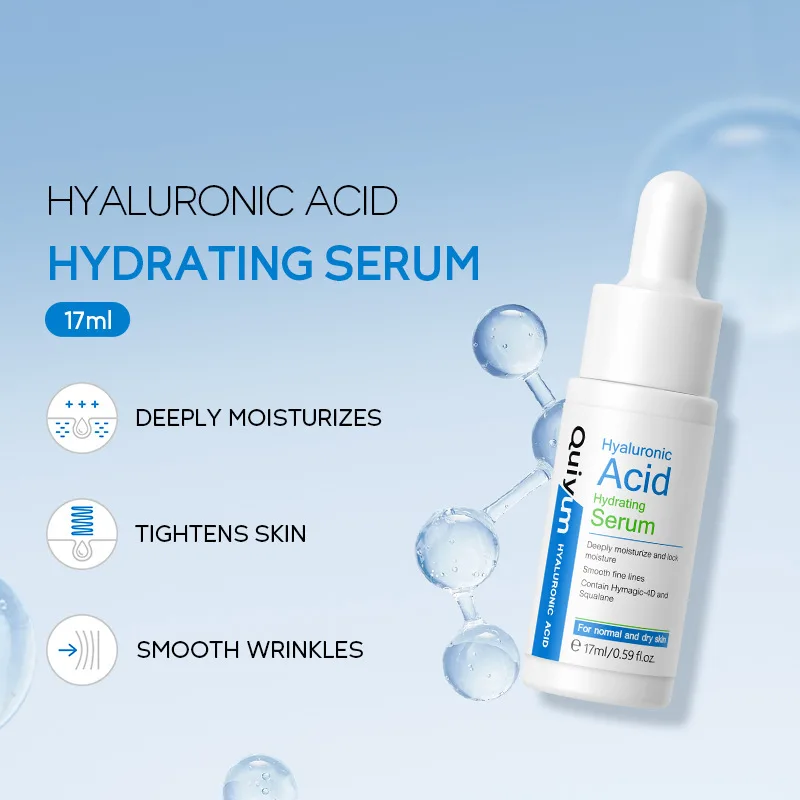 OEM Hyaluronic Acid Facial serum Hydrating, hydrating, firming and brightening Organic ingredients liquid for all skin types