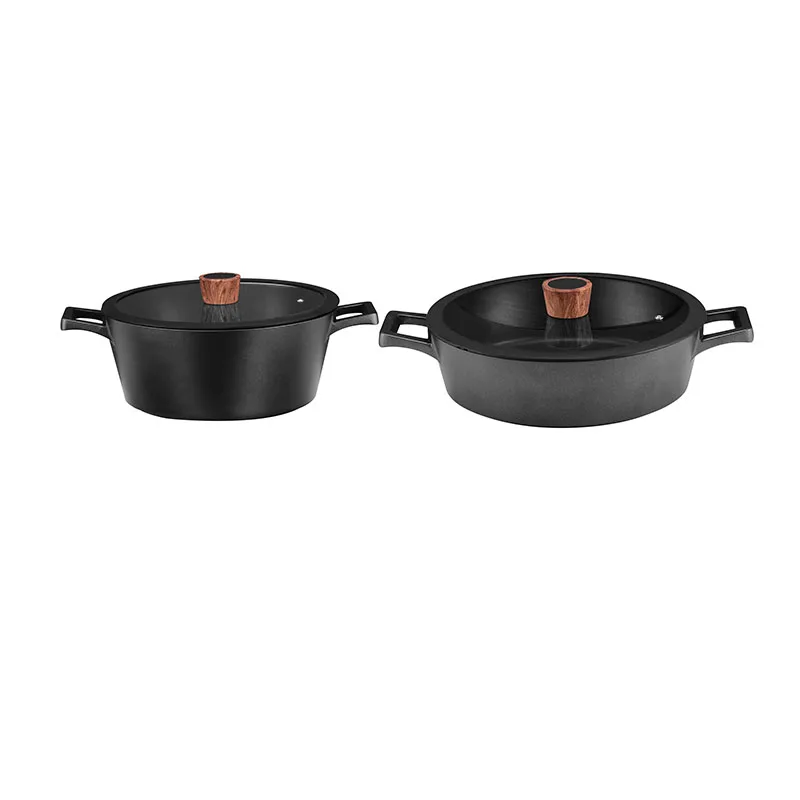 Dutch oven for kitchen Cookware sets Die casting aluminum Cooking Pots and Pans Different sizes casserole with non-stick coating