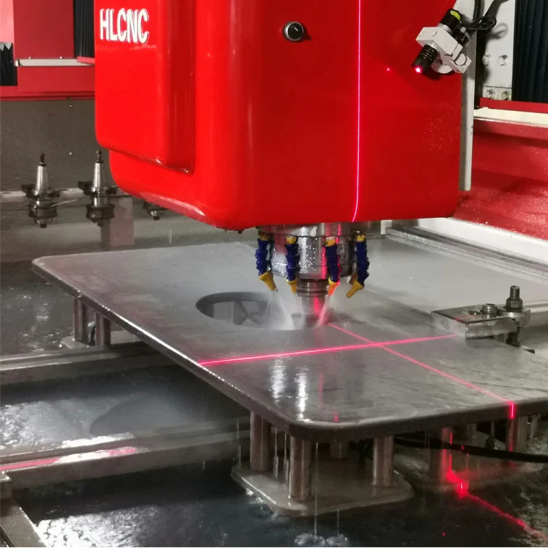 Hualong 20 Auto Tool Changing Polishing Bits Stone CNC Kitchen Bathroom Basin Countertop Making Processing Center