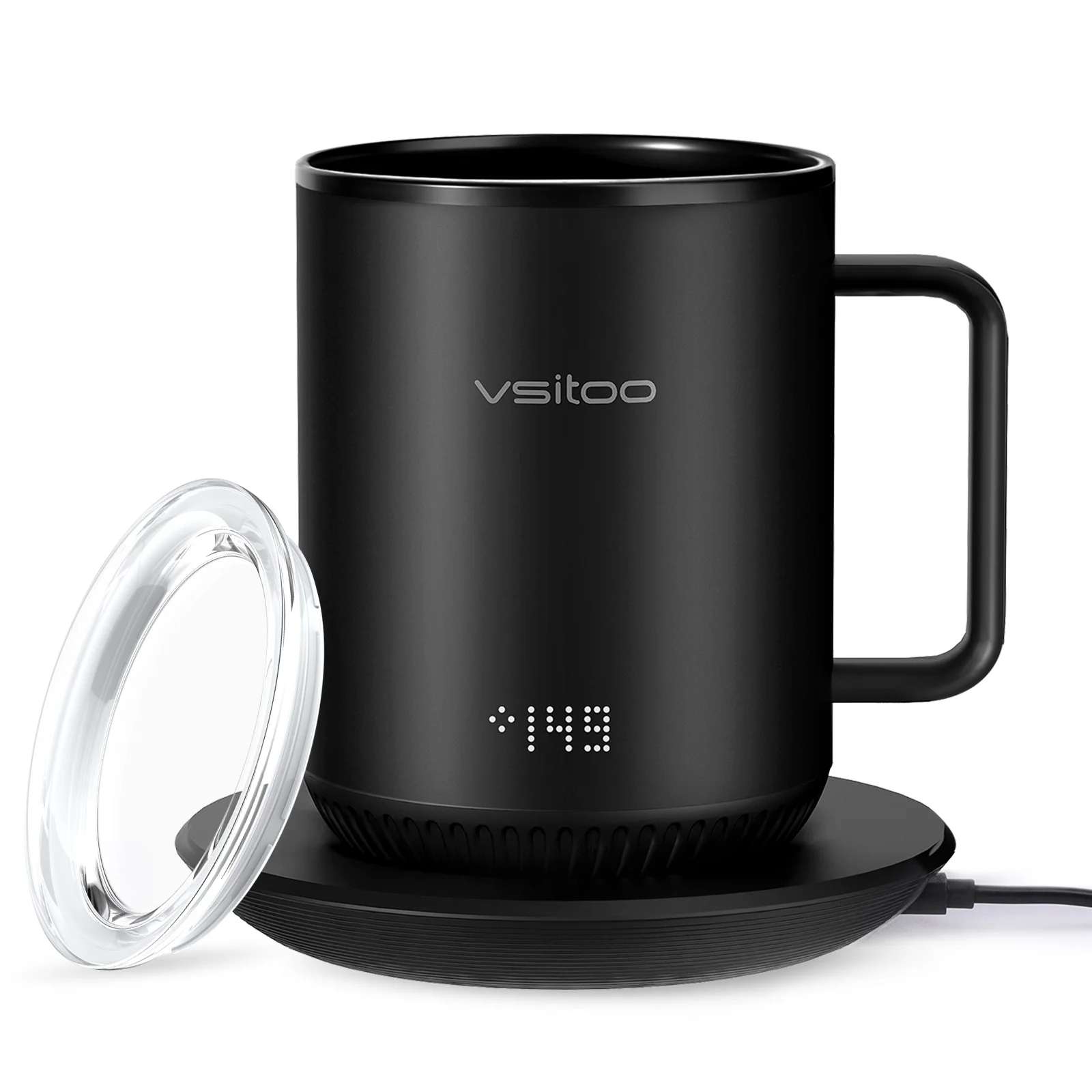 Precise temperature regulation Heating Coffee Mug  Precise  Digital Display Battery Coffee Coaster Warmer Charging