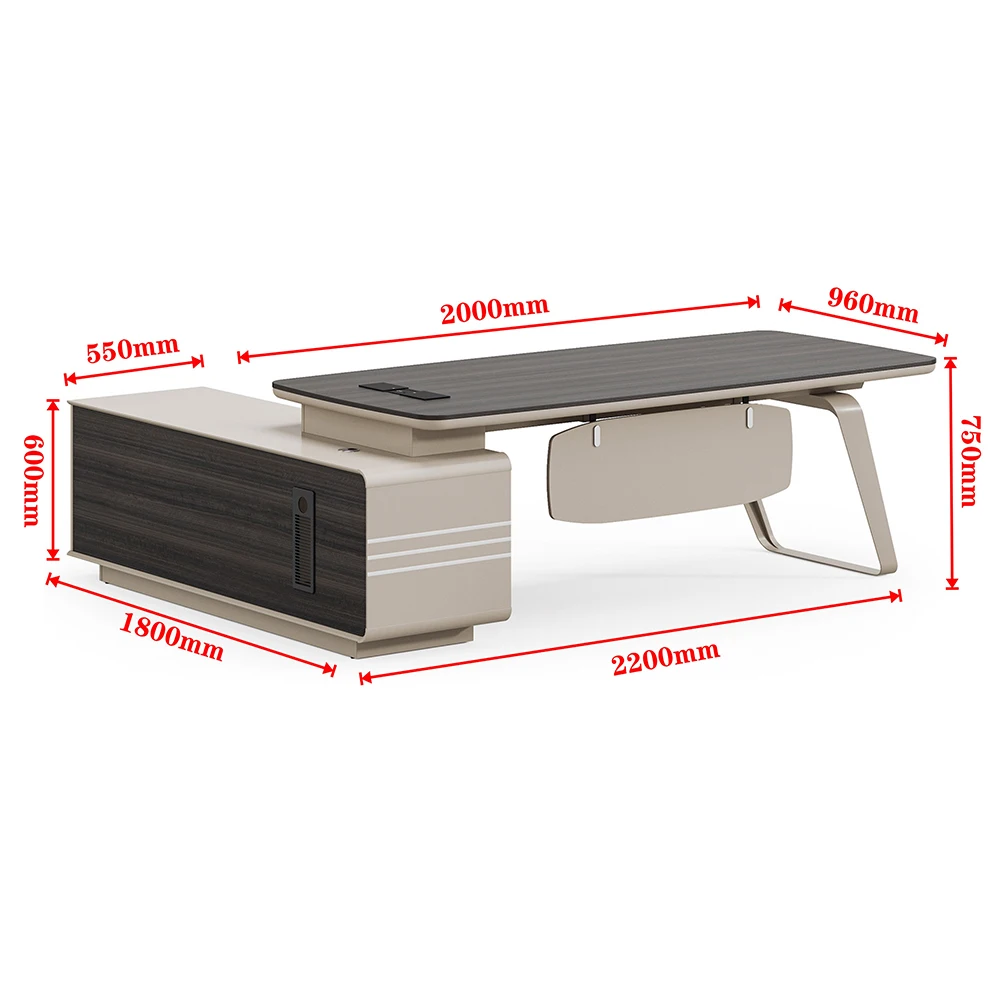 Деревянная офисная мебель современный стиль компьютерный стол босс менеджер офисный исполнительный