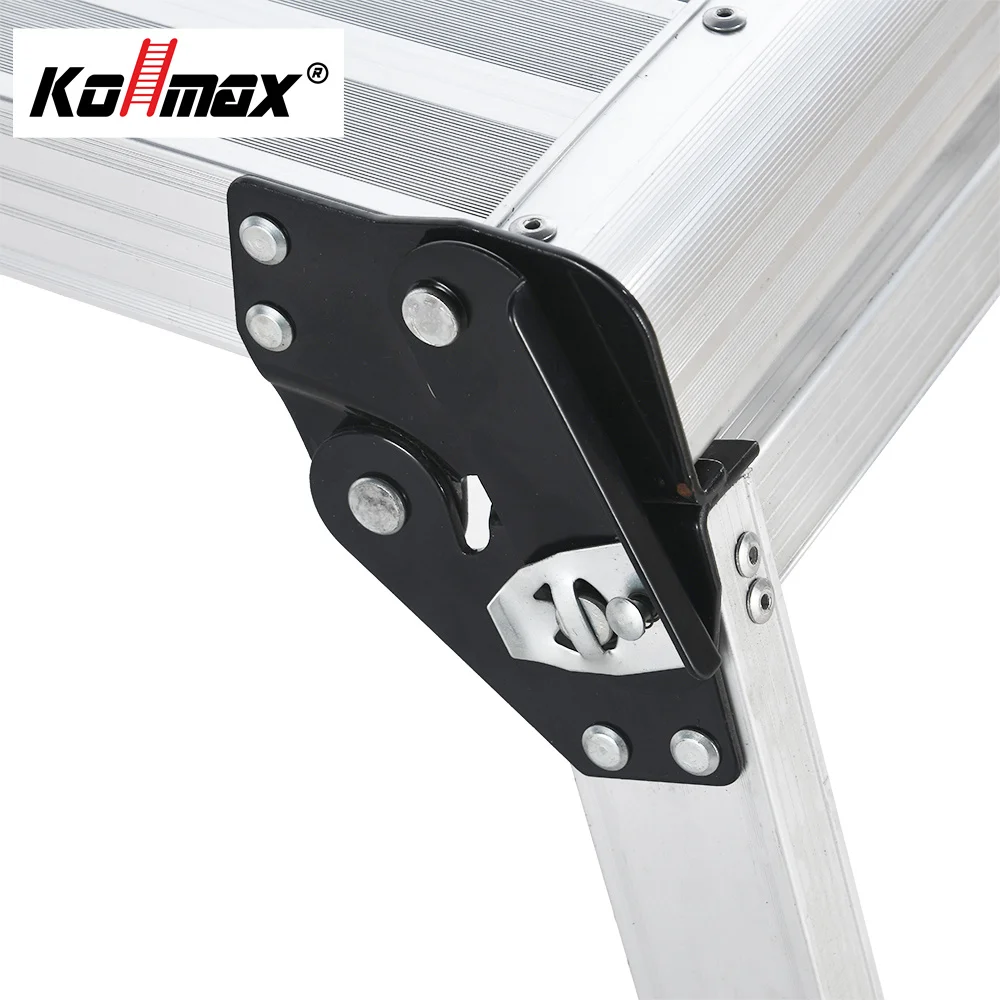 Kollmax Folding Ladder Foldable Aluminum Alloy Work Platform Hop Up Working Bench Step Ladder Capacity Work Platform Ladder