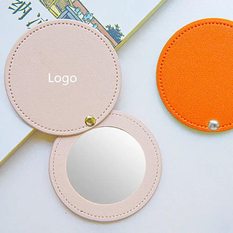 Custom Stainless Steel Cosmetic Mirror Portable Round Pocket Mirror Travel Makeup Compact Mirror Gifts for Women