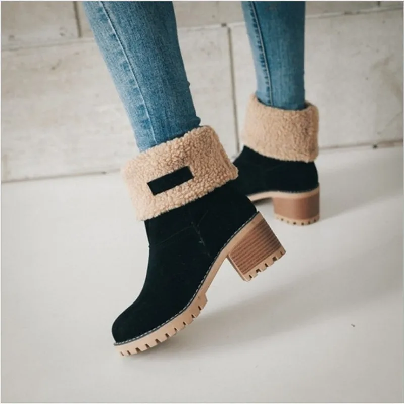 
Jama Cheap Mid Calf New Design Winter New Style Warm Snow Boots Outdoor Casual 