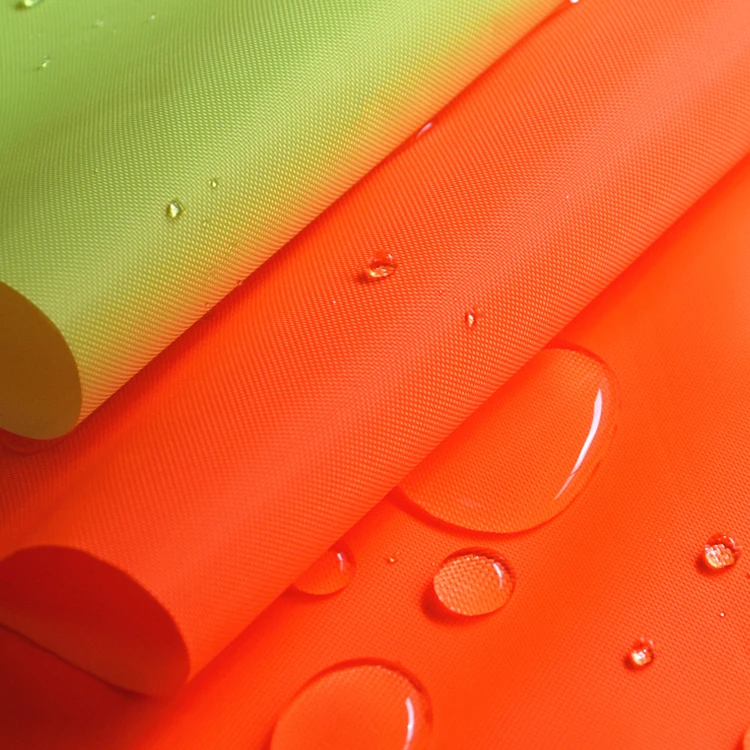 
300D PU white glues waterproof Fluorescent fabric 