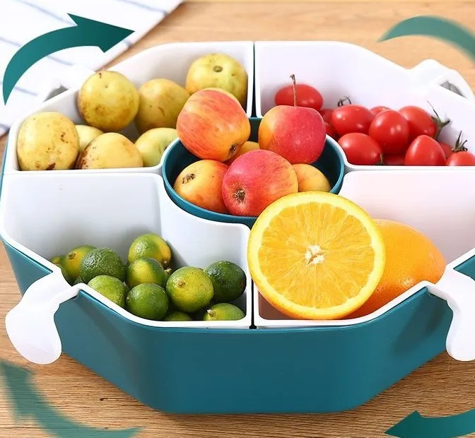 Поднос для вечеринок белая секционная керамическая тарелка закусок Бамбуковая набор тарелок