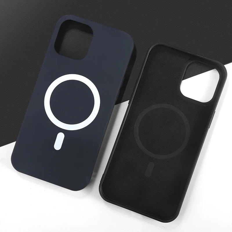 
 Оптовая продажа, жидкий силиконовый чехол, Магнитный чехол для iPhone 12  