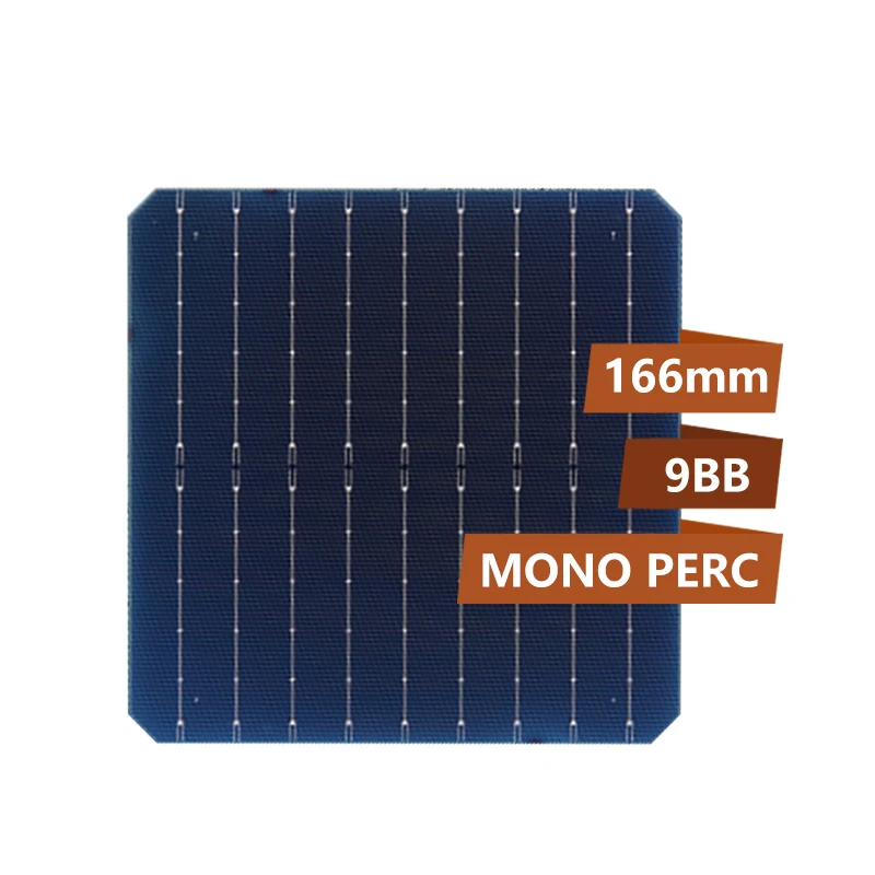 Factory wholesale 9bb high power 166*166mm solar cell