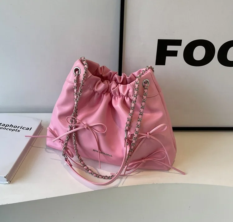 New Fashion Handbags 2024 Lady Chain Bucket Bags Lady Design Purses For Ladies