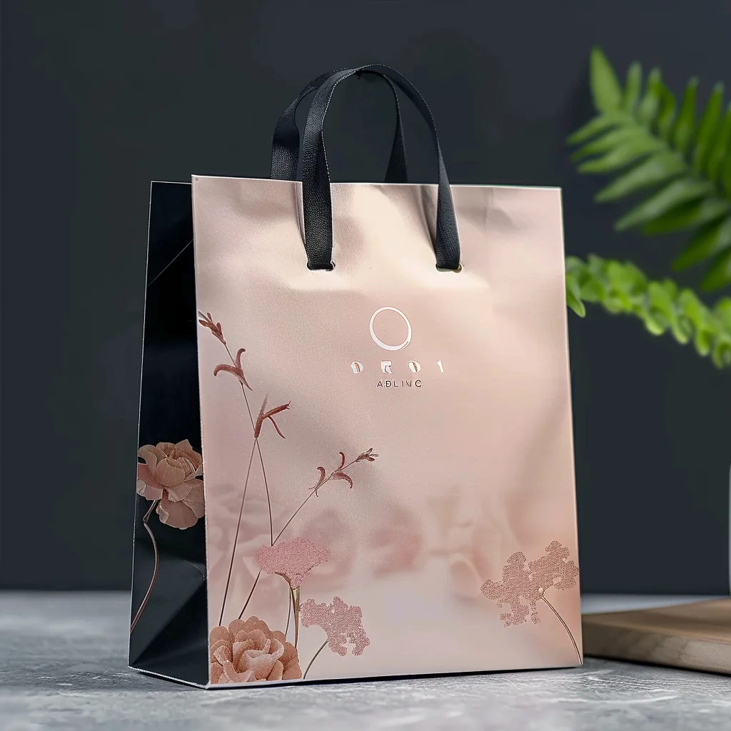 Paper Shopping Bag  Custom Logo Printed Luxury High End White Paper Jewelry Clothing Packaging Gift Shopping Bag