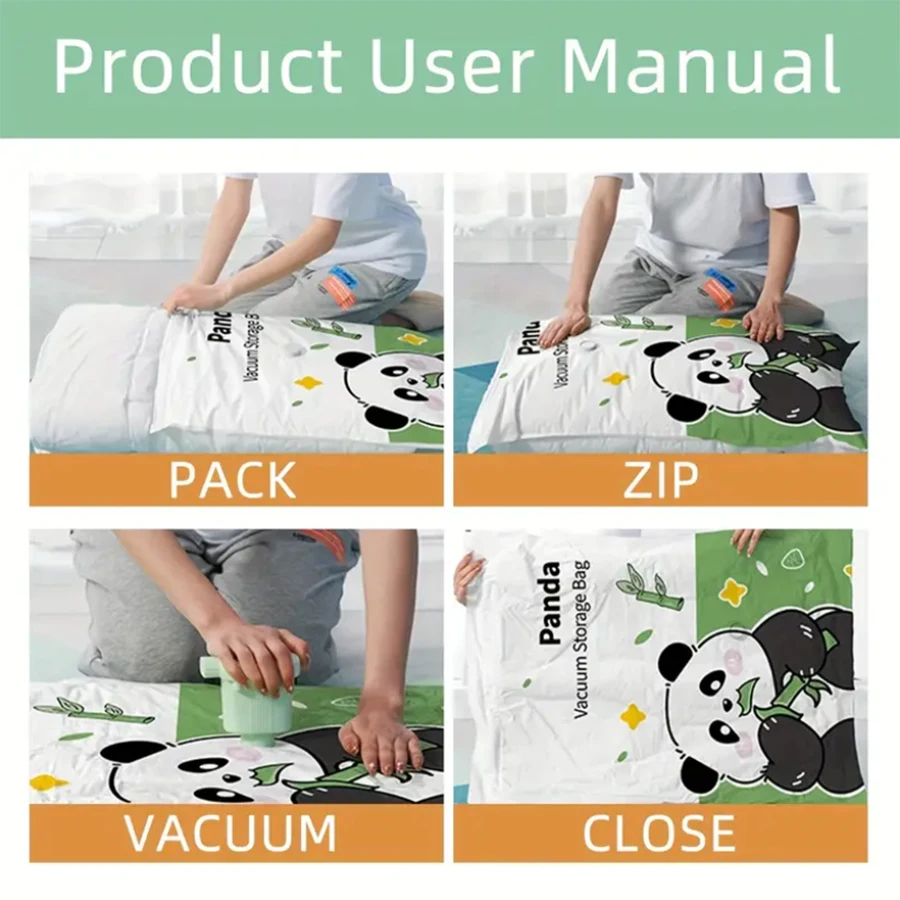Multifunction Foldable Bag Storages Vacuum Transparent Plastic Clothes Storage Bag Reusable Giant Vacuum Bags
