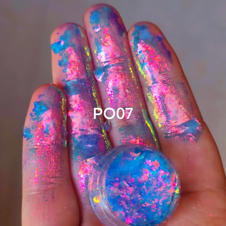 Iridescent candy chameleon multichrome glitter chrome magic flakes chunky foil flake pigment
