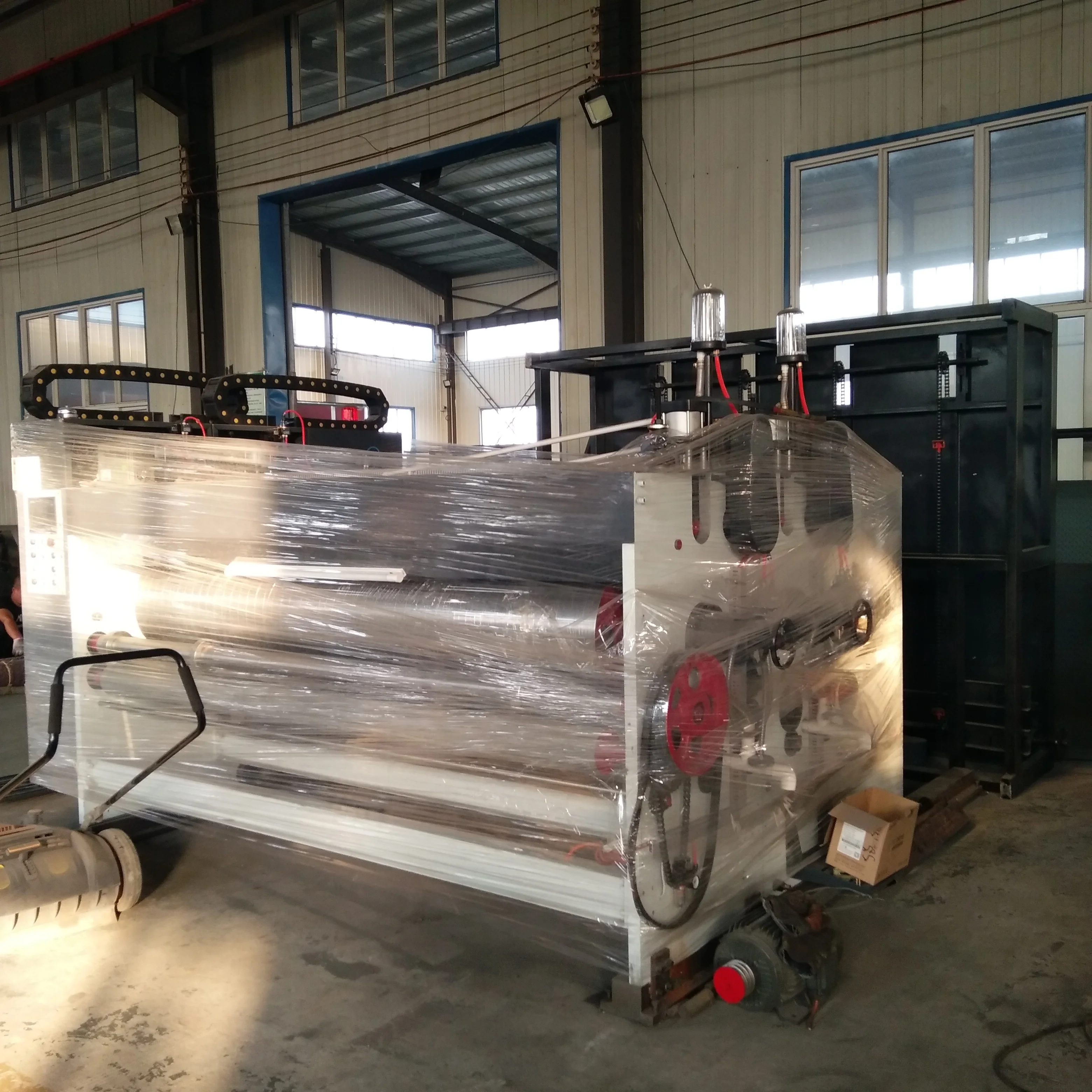 Semi-auto chain feeding flexo ink 2 color  printer slotter die-cutter stacker machine