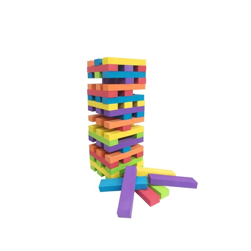 EVA Foam Tumble Tower 60 Pcs Tumbling Tower Stacking Tower For Kids