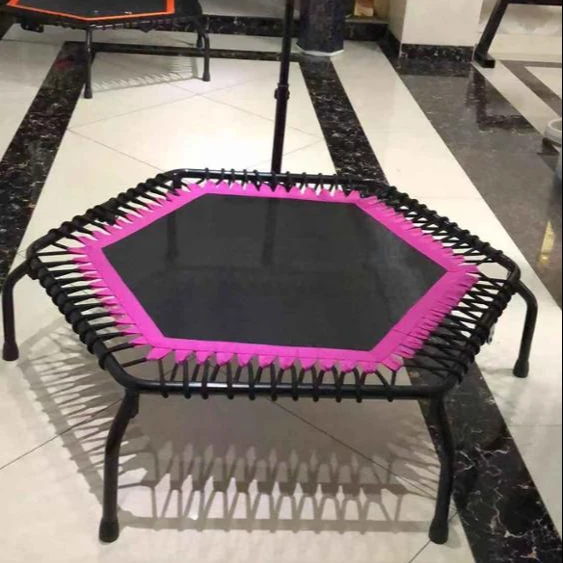 Mini Trampoline Cardio Home Rebounder Exercise Fold Fitness Trampoline With Adjustable Handrail