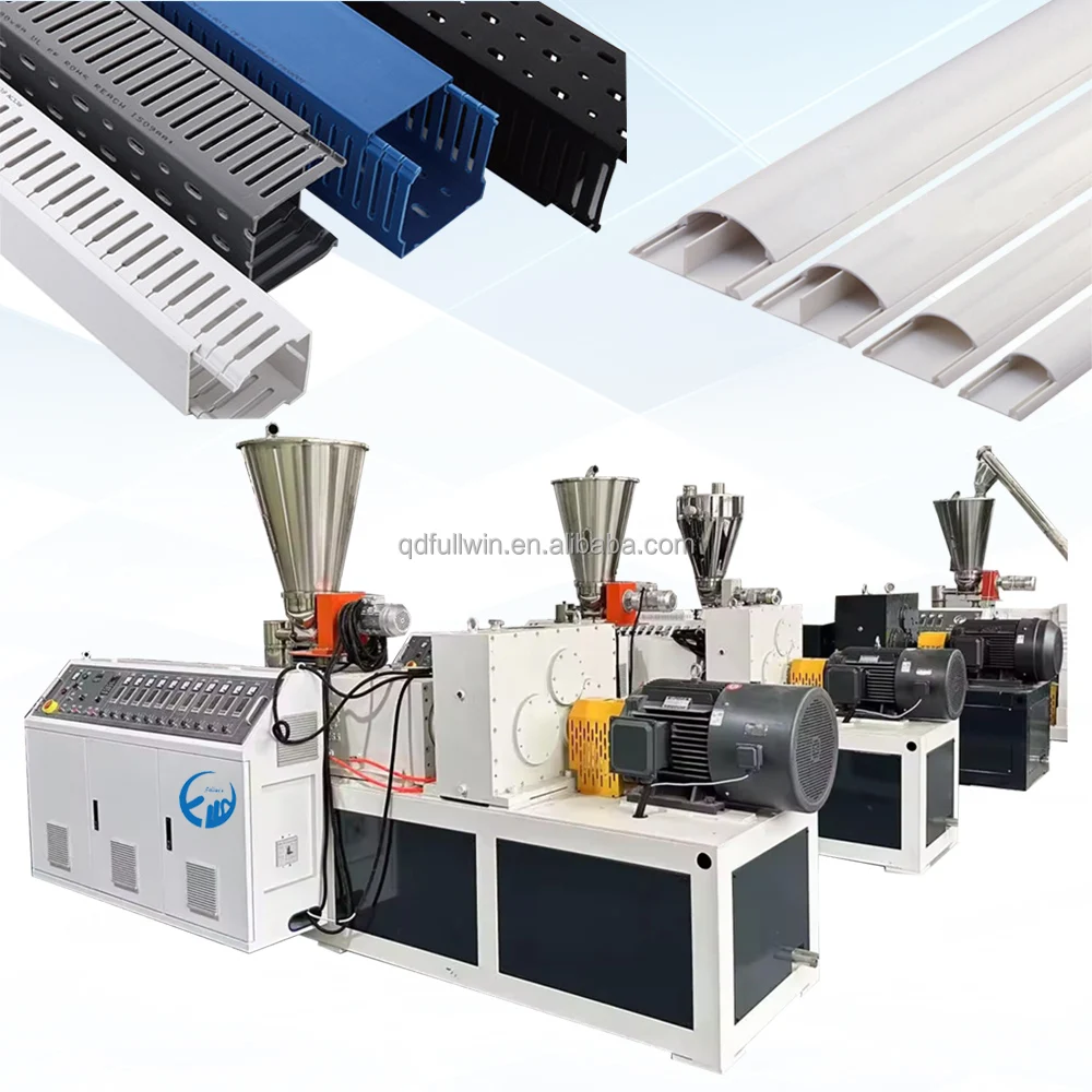 Cable Trunking High quality China manufacturer durable electric pvc wire cable trunking cable tidy profiles extrusion line
